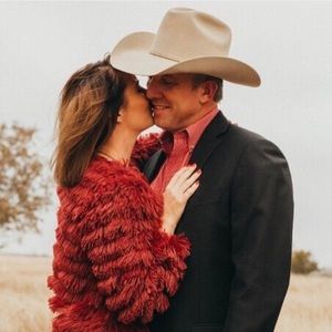 Fuzzy Burgundy/Wine Jacket Worn 1x